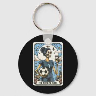 Soccer Mom Tarot Card Vintage Halloween Soccer Mam Keychain