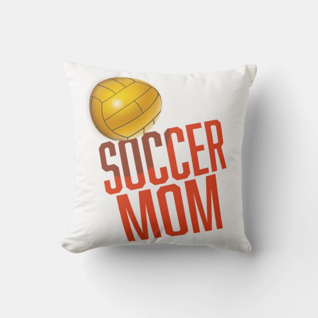 Soccer Mom Throw Pillow (Front)