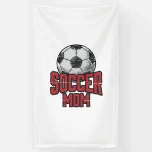Soccer Mom Vintage Distressed Sports Shirt Design_ Banner