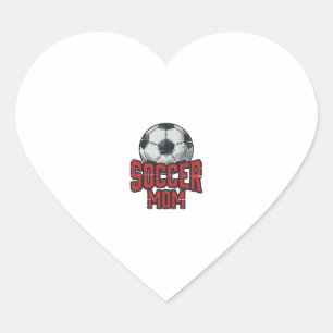 Soccer Mom Vintage Distressed Sports Shirt Design_ Heart Sticker