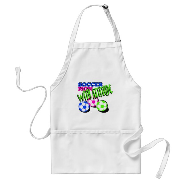 Soccer Mom with Attitude Standard Apron (Front)