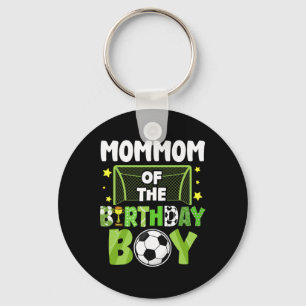 Soccer Mommom Birthday Boy Party Soccer Family Mat Keychain