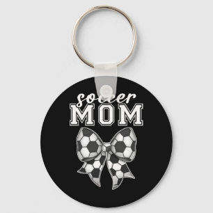 Soccer Moms Bow Footll Cheering Sport Shooting Goa Keychain