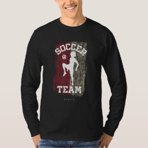 Soccer Monaco Flag Football Womens Soccer Girls T-Shirt