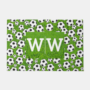 Soccer & Monogram Doormat