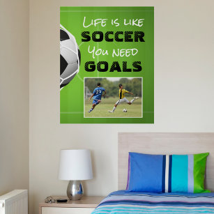 Soccer Motivational Quote Photo Poster
