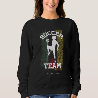 Soccer Mozambique Flag Football Womens Soccer Girl Sweatshirt