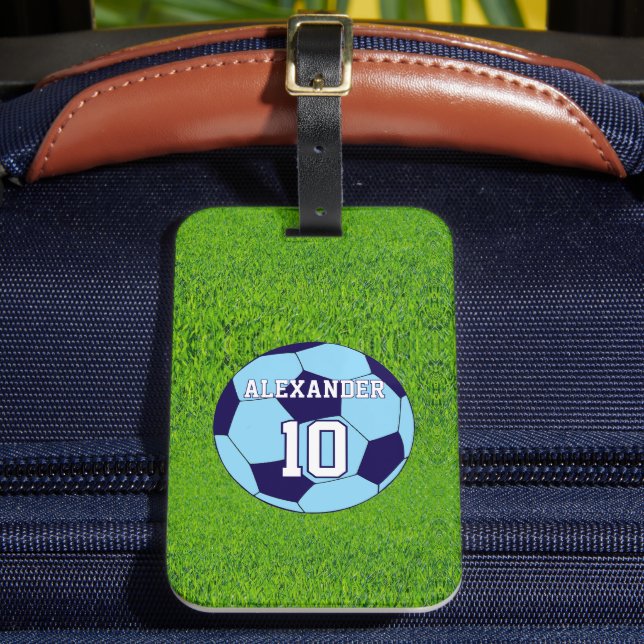 Soccer | Name & Number Luggage Tag (Front Insitu 2)