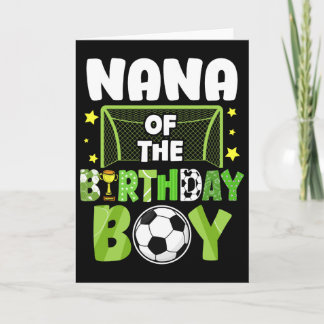 Soccer Nana Birthday Boy Party Soccer Family Match Card