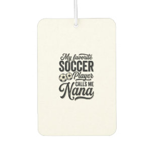 Soccer Nana Vintage Engraving Family Player Shirt_ Air Freshener