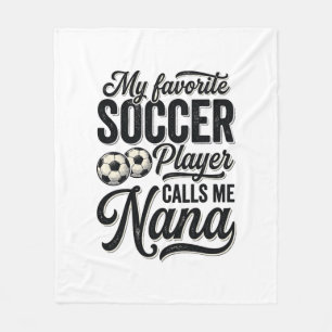 Soccer Nana Vintage Engraving Family Player Shirt_ Fleece Blanket