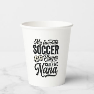 Soccer Nana Vintage Engraving Family Player Shirt_ Paper Cups