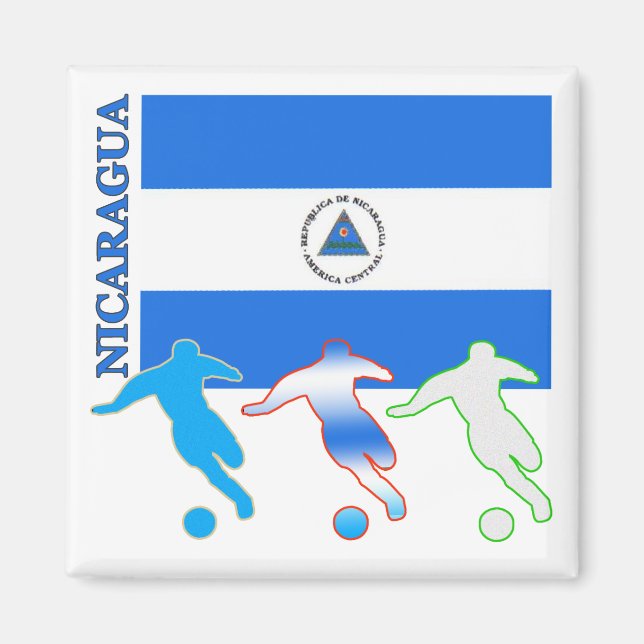 Soccer Nicaragua Magnet (Front)