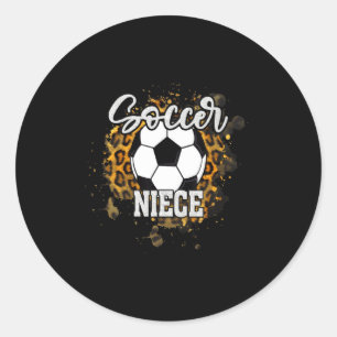 Soccer Niece Vintage Soccer Family Matching T Shir Classic Round Sticker