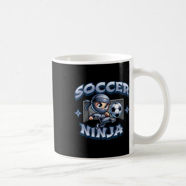 Soccer Ninja Player Martial Arts Karate  Coffee Mug (Right)