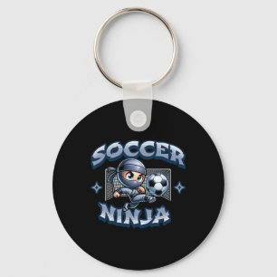 Soccer Ninja Player Martial Arts Karate Keychain