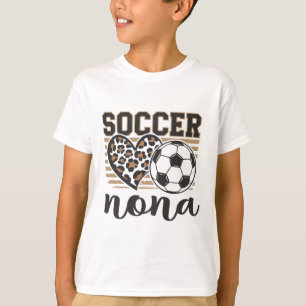 Soccer Nona Leopard Heart Family Matching T-Shirt