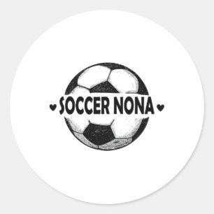 Soccer Nona Soccer Player Sports Team Classic Round Sticker