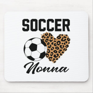 Soccer Nonna Leopard Heart Nonna Mouse Pad