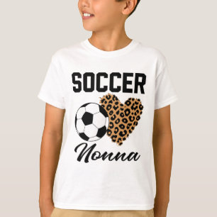 Soccer Nonna Leopard Heart Nonna T-Shirt