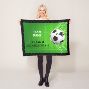 Soccer Number One Fan of Player Fleece Blanket