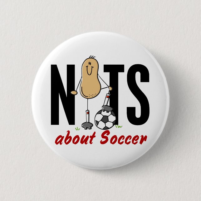 Soccer Nut 2 2 Inch Round Button (Front)