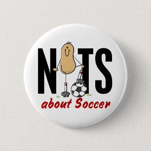 Soccer Nut 2 Inch Round Button