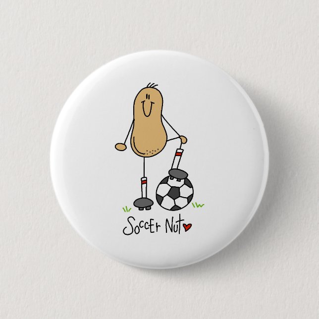 Soccer Nut 2 Inch Round Button (Front)