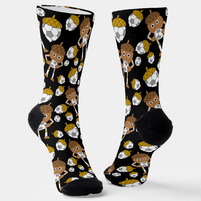 Soccer Nut Pattern Socks (Angled)