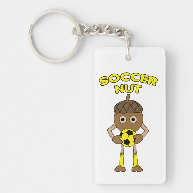 Soccer Nut Text Keychain (Front)