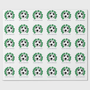 Soccer O'Clock – Focused Until It's Over Soccer Wrapping Paper