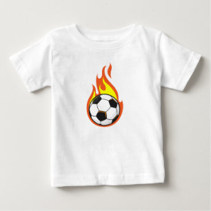 Soccer on Fire Baby T-Shirt