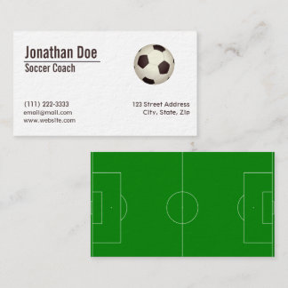 Soccer or European Football Coach Business Card