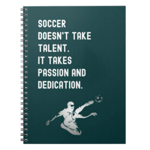 Soccer Ornaments Player Team Kids Sports Futbol Notebook