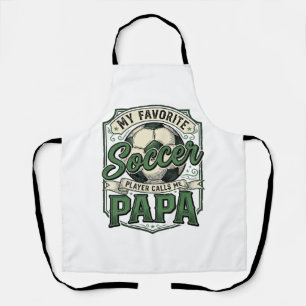 Soccer Papa Vintage Engraving Shirt Design_1 Apron