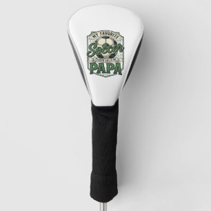 Soccer Papa Vintage Engraving Shirt Design_1 Golf Head Cover