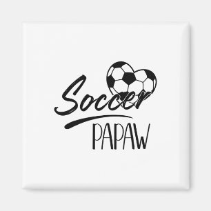 Soccer Papaw Heart Family Matching Team Player Soc Magnet