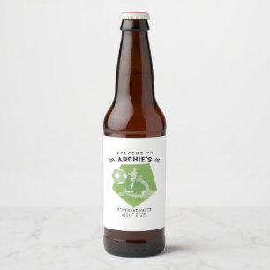 Soccer Party Game Day Pitch Birthday Party Beer Bottle Label