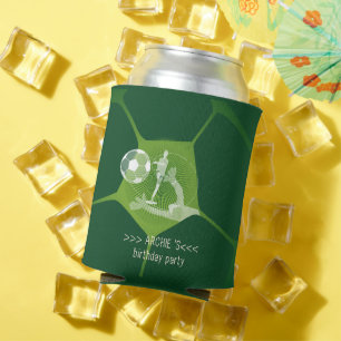 Soccer Party Sport Game Day Pitch Any Age Birthday Can Cooler