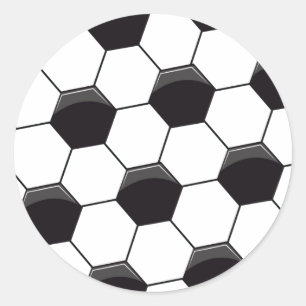 Soccer Pattern Classic Round Sticker