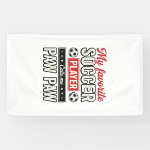 Soccer Paw Paw Vintage Player Grandpa Shirt Design Banner