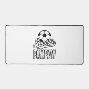 Soccer Pawpaw Vintage Engraving Shirt Design_1 Desk Mat