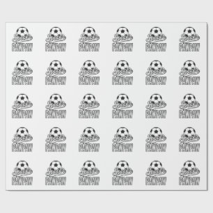 Soccer Pawpaw Vintage Engraving Shirt Design_1 Wrapping Paper