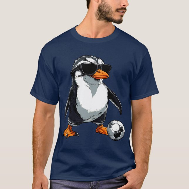 Soccer Penguin - Football T-Shirt (Front)