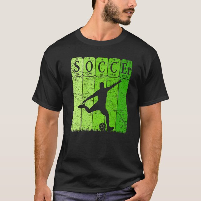 Soccer Periodic Table Elements Soccer Player Nerd  T-Shirt (Front)