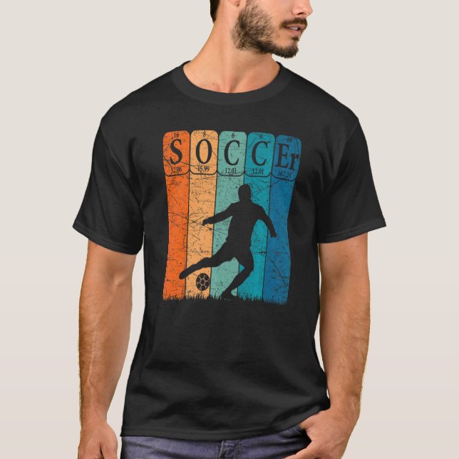 Soccer Periodic Table Elements Soccer Player Nerd  T-Shirt (Front)