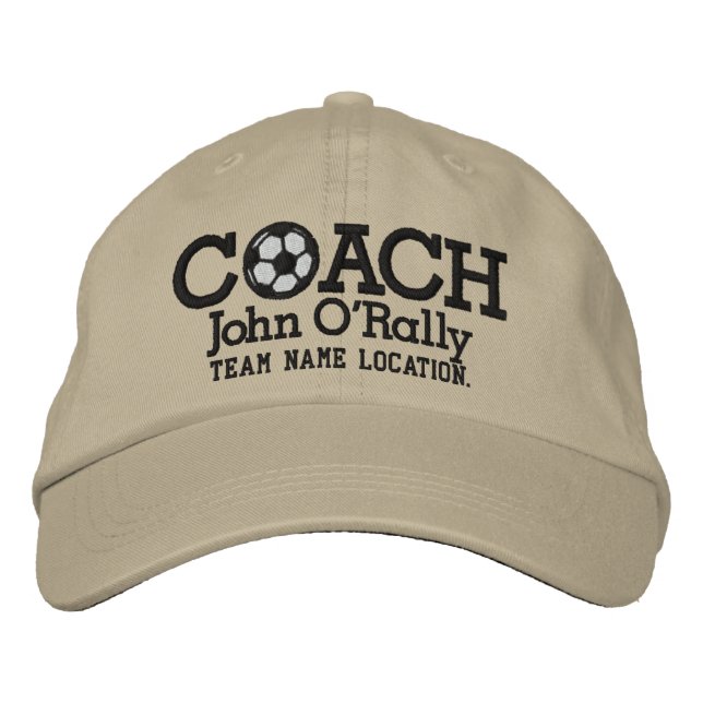 Soccer Personalize Coach Hat Name Team (Front)