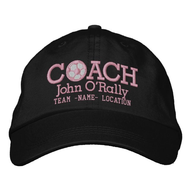 Soccer Personalize Coach Hat Name Team (Front)