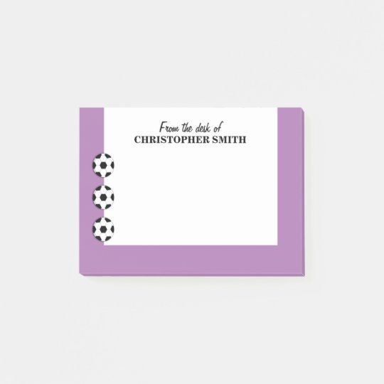 Soccer PERSONALIZE colour name Post-it Notes
