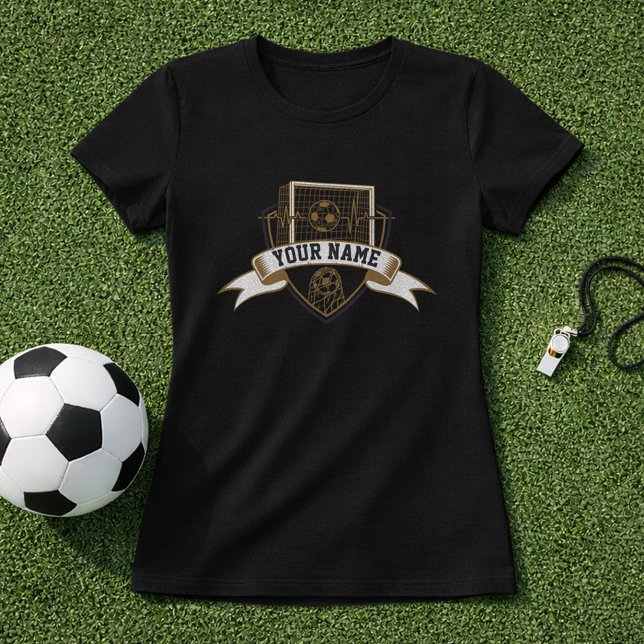 Soccer Personalized Crest Player Name T-Shirt (Creator Uploaded)